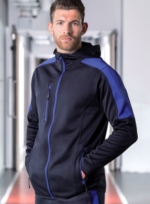 Bluza softshell z kapturem w kontrastowych kolorach