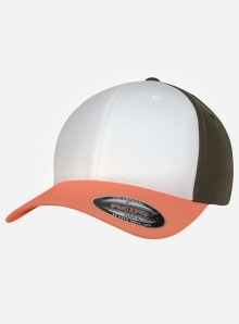 Trójkolorowa czapka z wyprofilowanym daszkiem