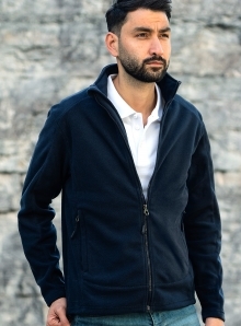 Rozpinana bluza polarowa męska z kieszeniami pokrytymi wodoodporną strukturą