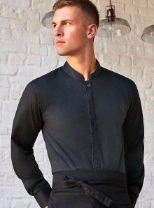 Męska koszula z długim rękawem Mandarin