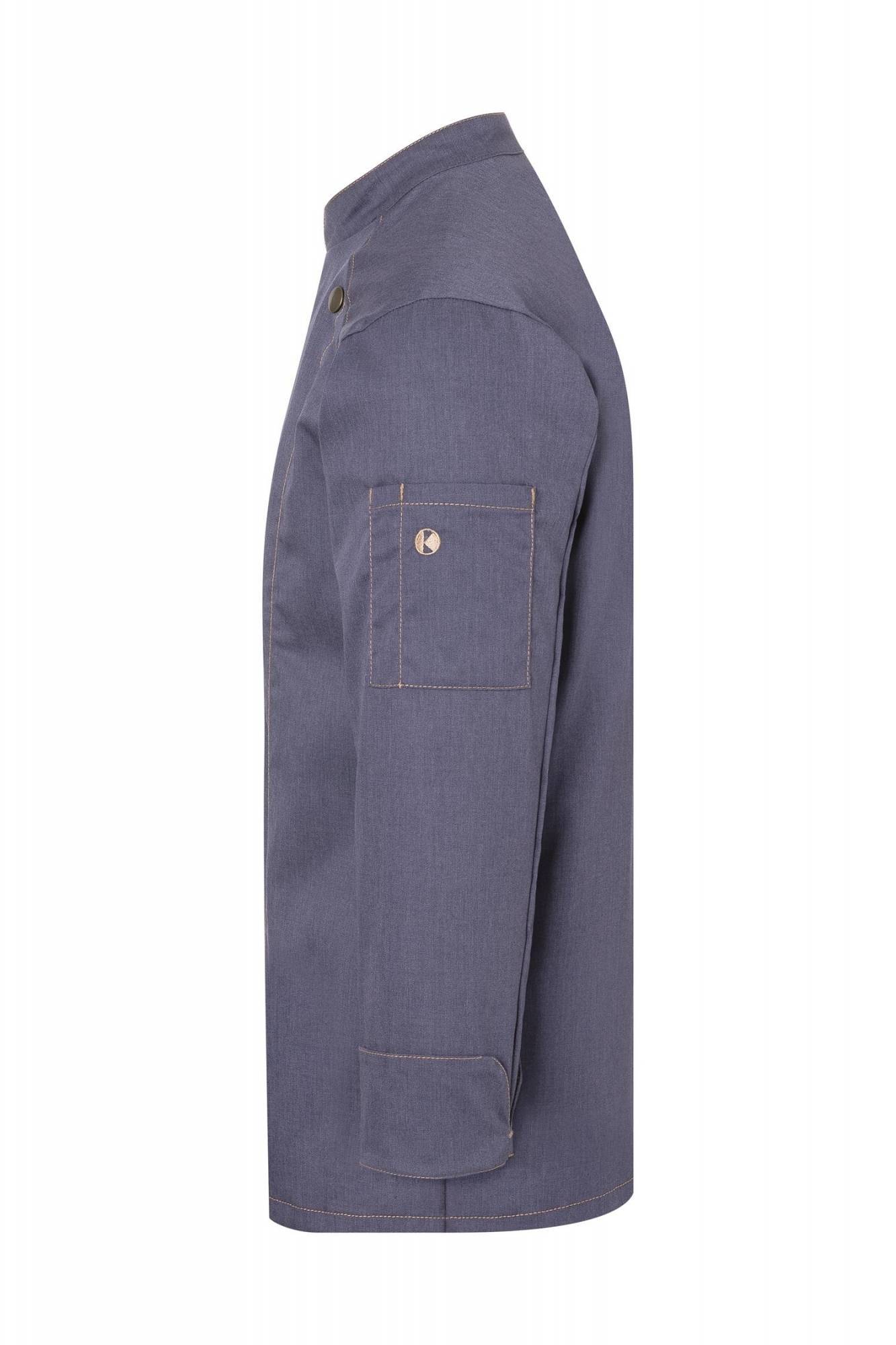 Jeansowa bluza kucharska z kontrastowymi szwami