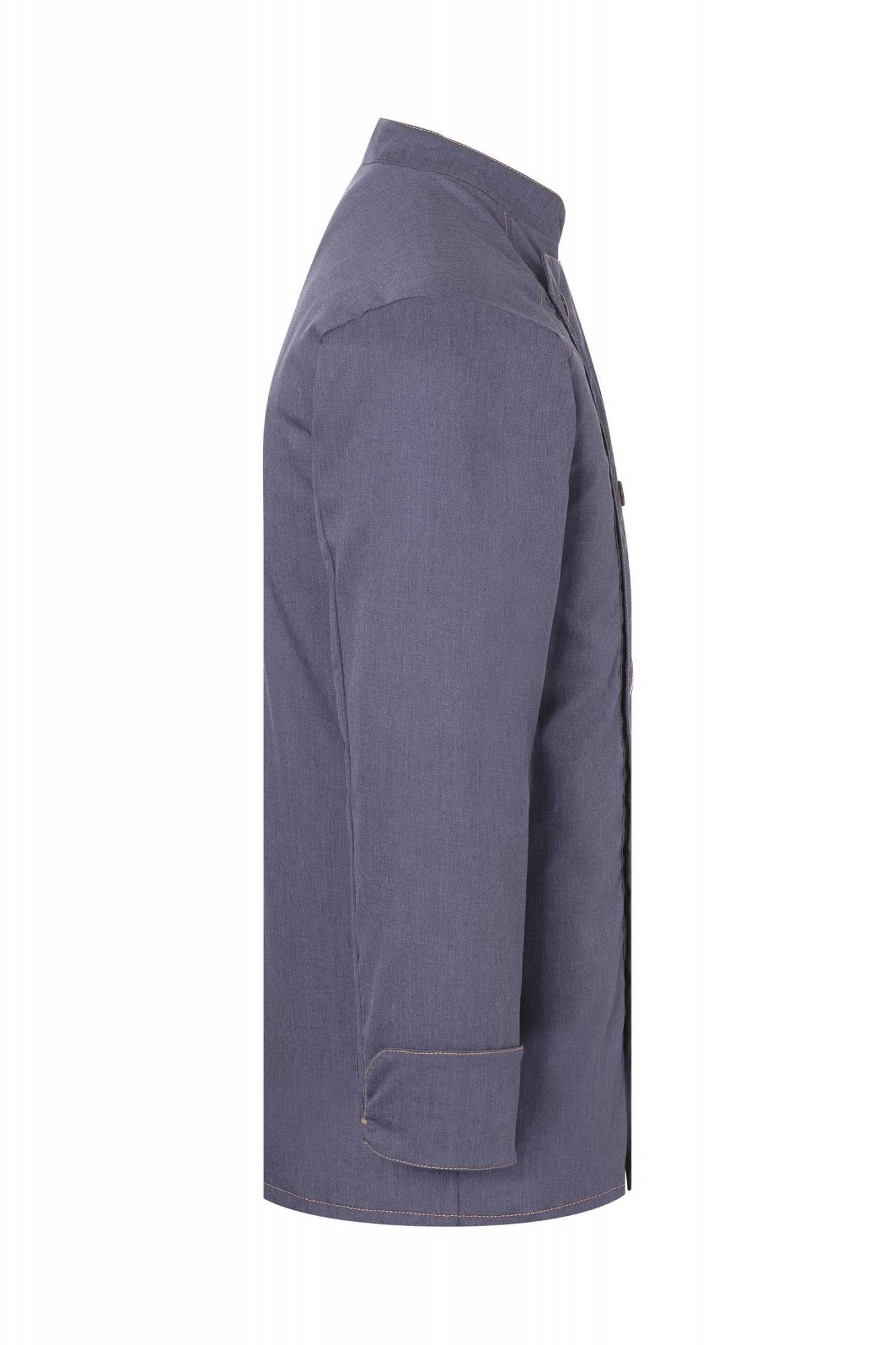 Jeansowa bluza kucharska z kontrastowymi szwami