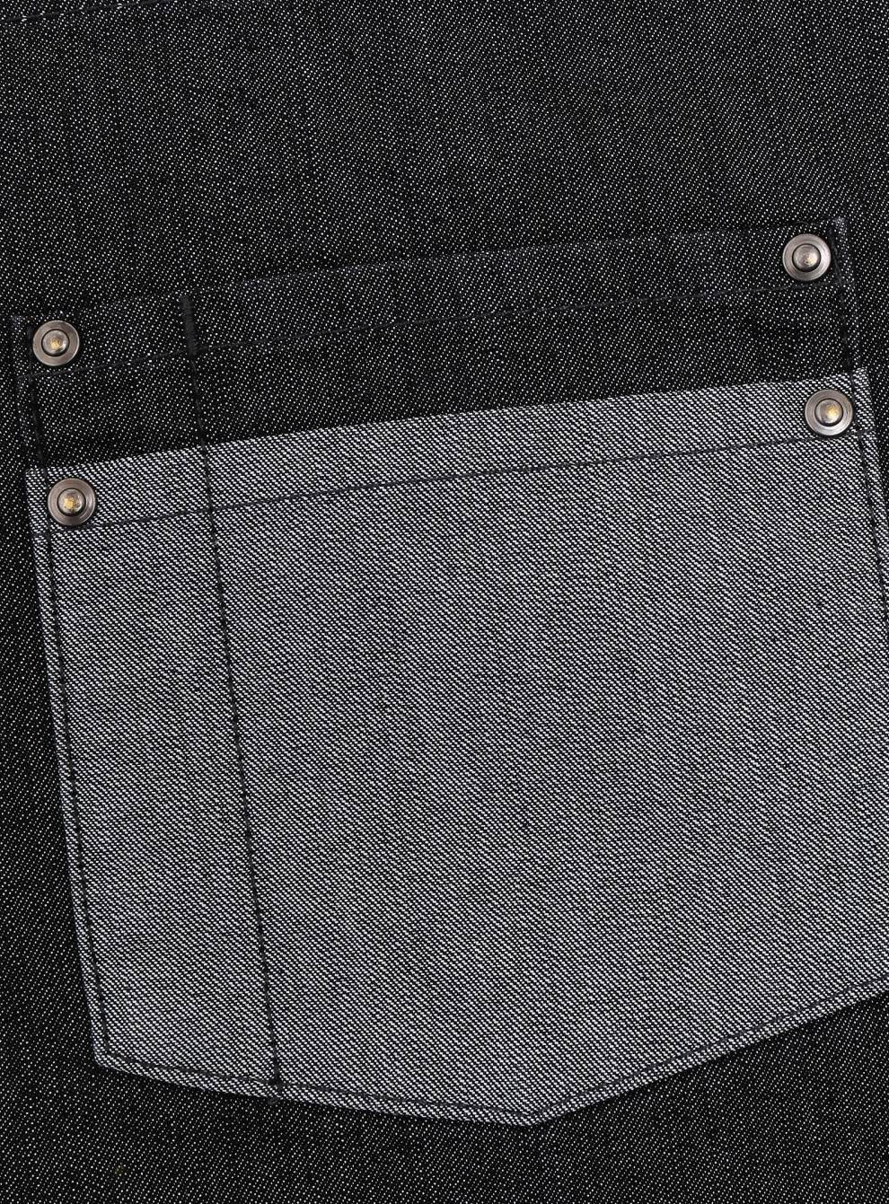 Jeansowy dwukolorowy fartuch kelnerski z kieszeniami