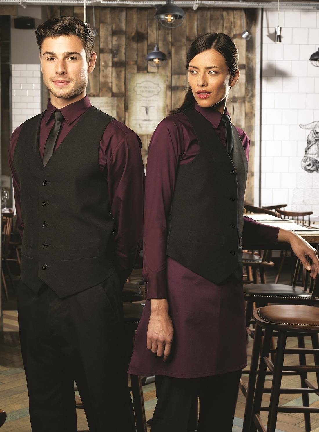 Kamizelka kelnerska damska Ladies Lined