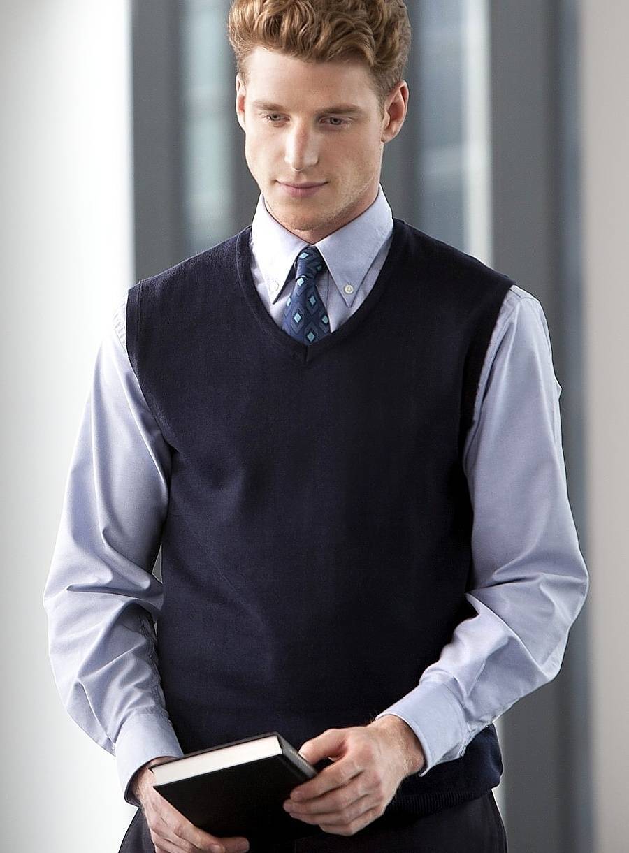 Kamizelka męska model V-Neck