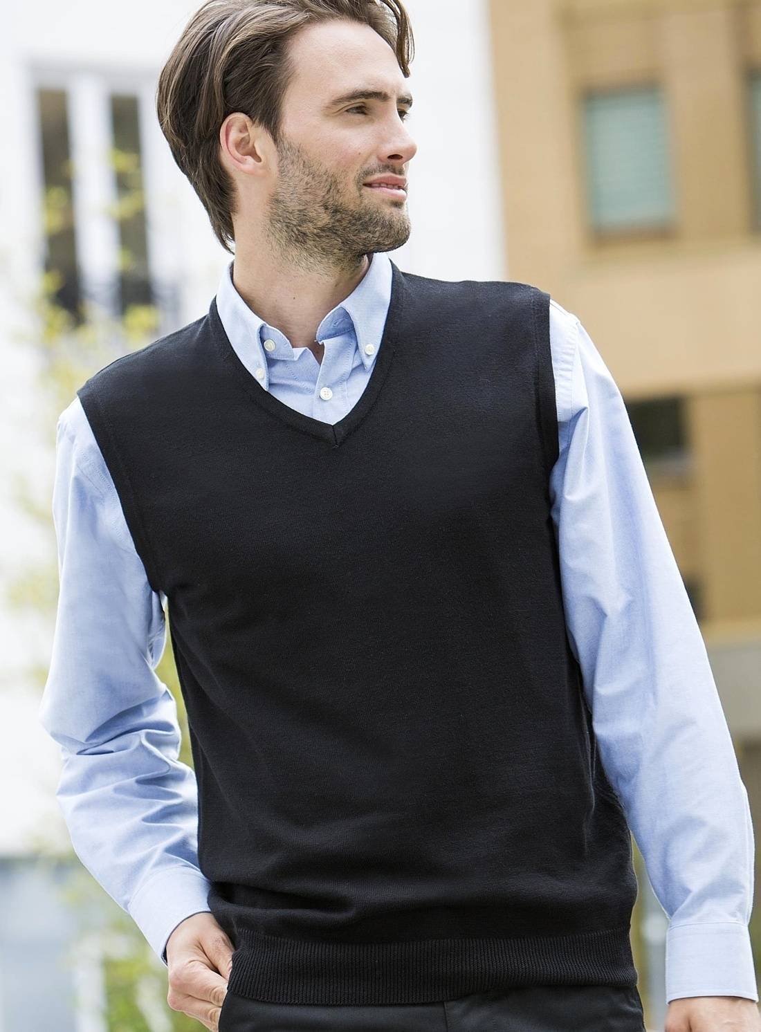 Kamizelka męska model V-Neck