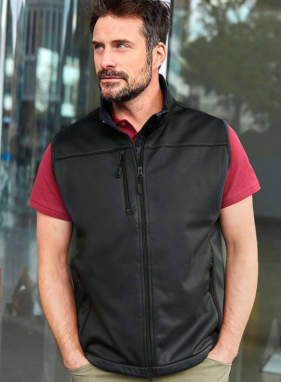 Kamizelka męska w technologii softshell z warstwą mikropolaru