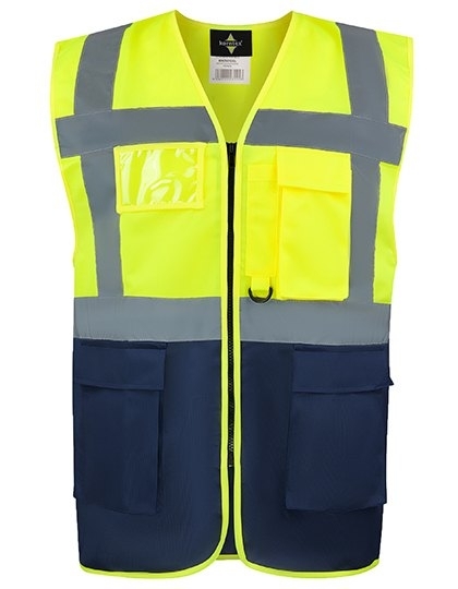 Kamizelka odblaskowa z praktycznymi kieszeniami i miejscem na identyfikator