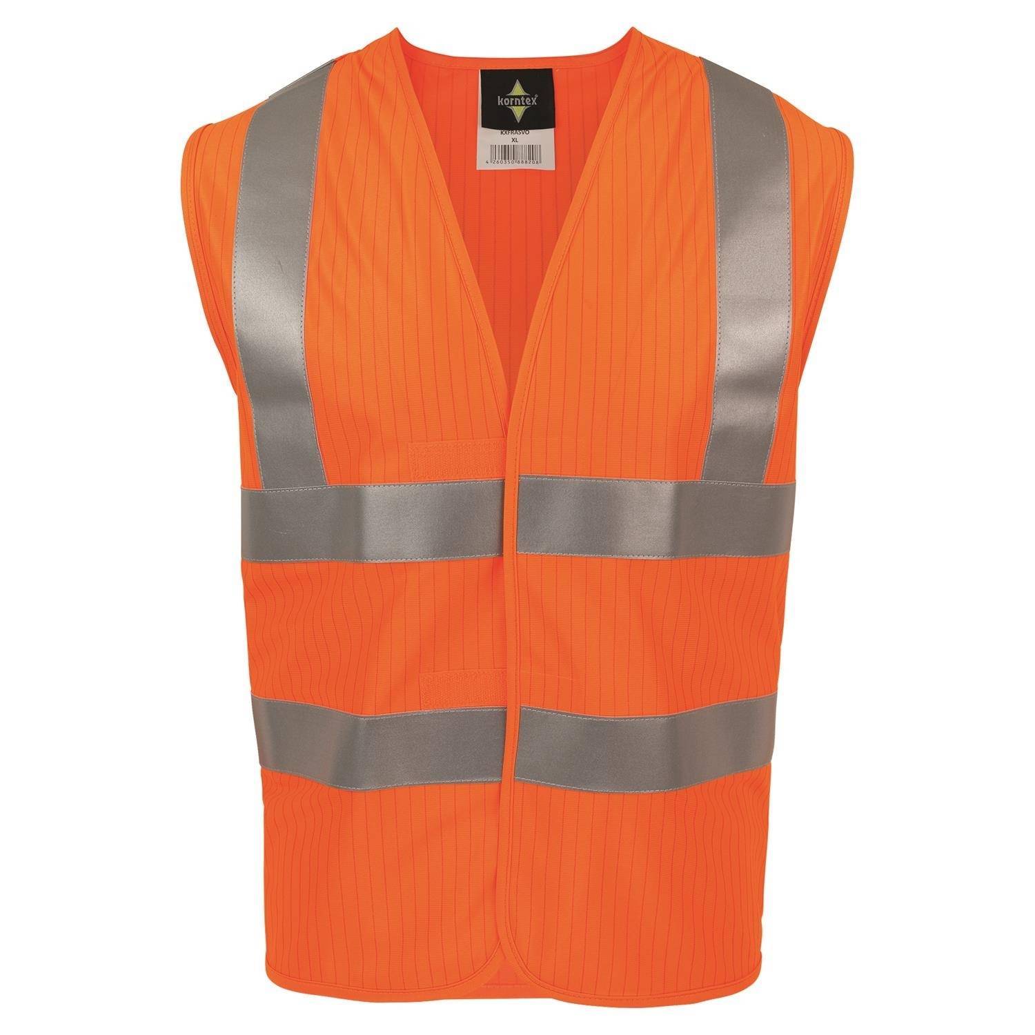 Kamizelka odblaskowa zapinana na rzep z ciekawym wzorem na materiale