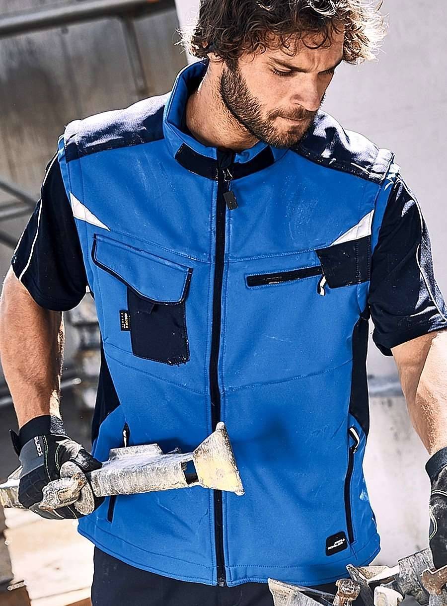 Kamizelka robocza softshell z odblaskowymi detalami, wodoodporna