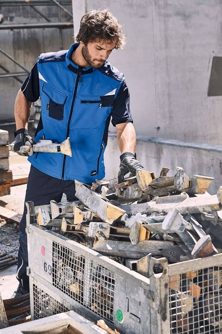 Kamizelka robocza softshell z odblaskowymi detalami, wodoodporna