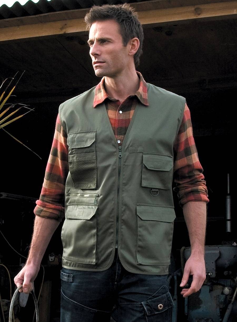 Kamizelka z kieszeniami model męski Safari