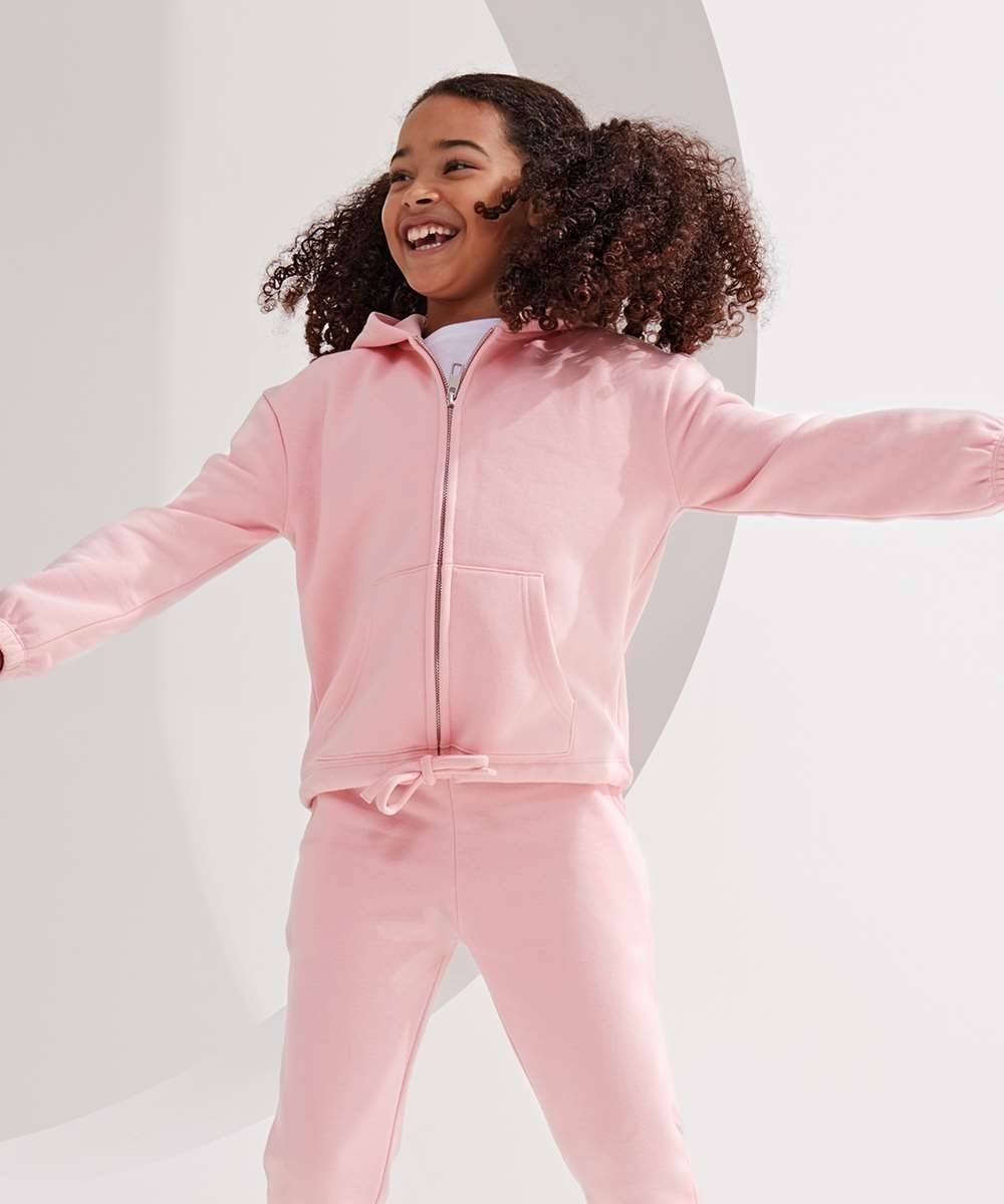 Kids Recycled Cropped Oversize Full-Zip Hoodie