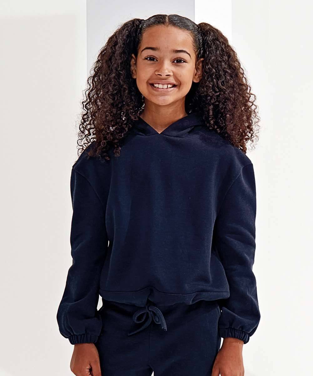 Kids Recycled Cropped Oversize Hoodie