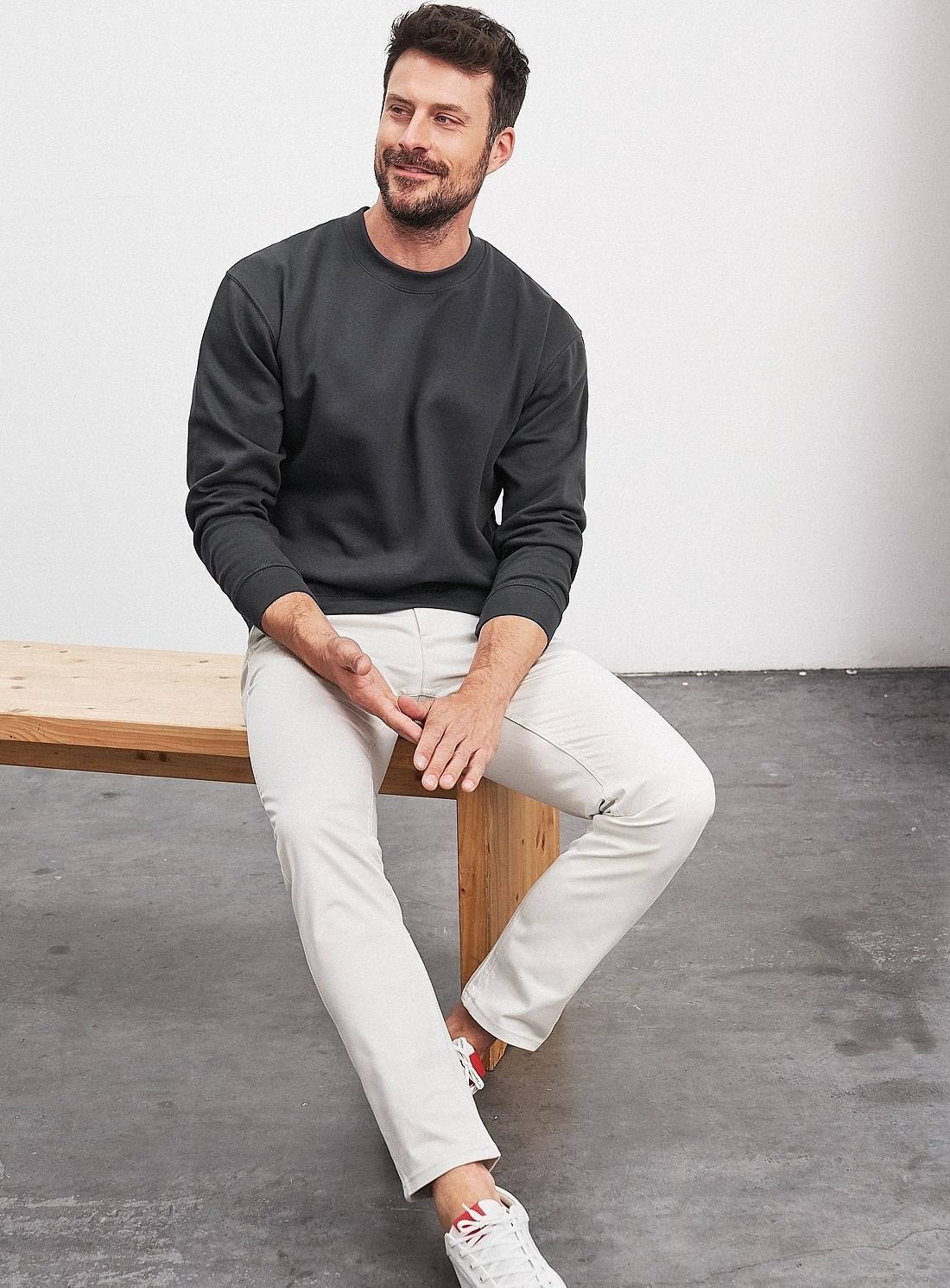 Klasyczna bluza męska z wysokiej jakości tkaniny