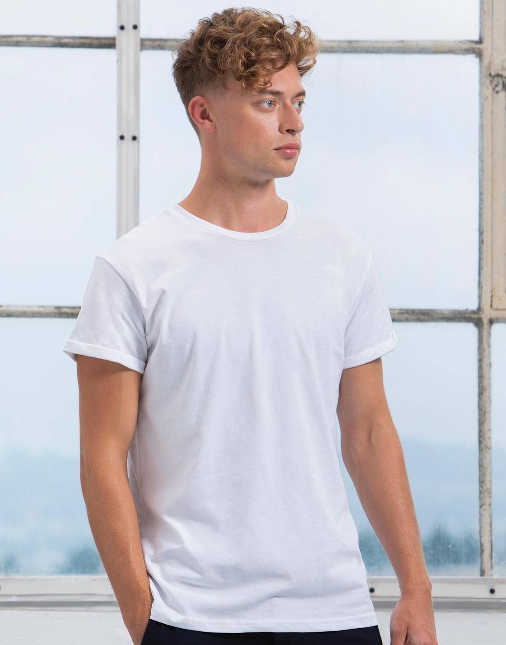 Klasyczny t-shirt męski Roll Sleeve