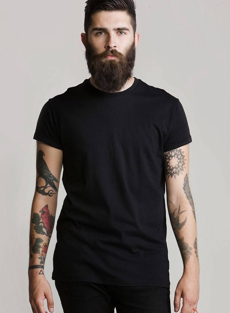 Klasyczny t-shirt męski Roll Sleeve