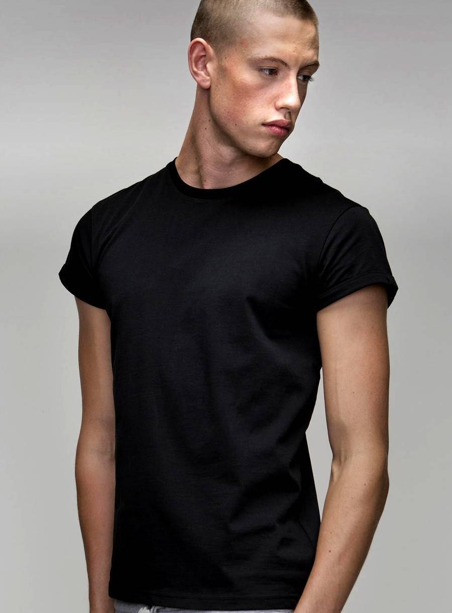 Klasyczny t-shirt męski Roll Sleeve