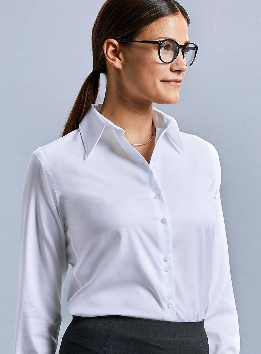 Kobieca koszula bez prasowania z długim rękawem