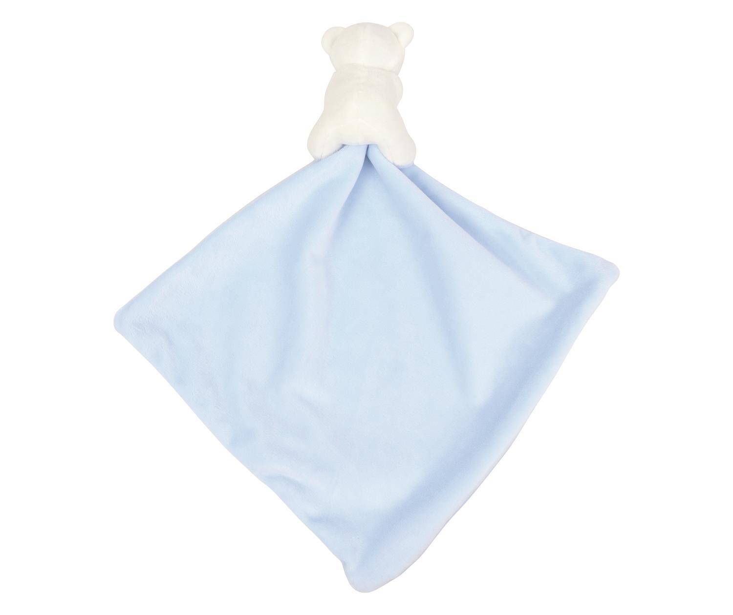 Kocyk niemowlęcy z maskotką królika i misia