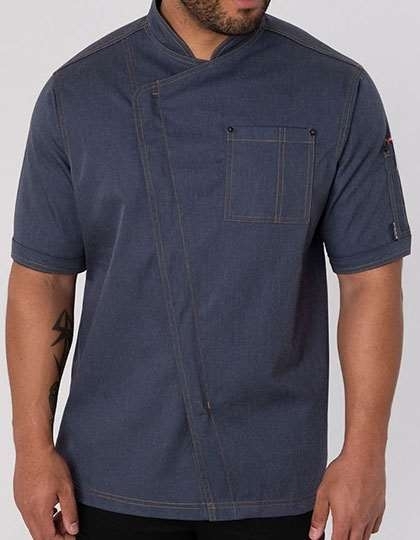 Komfortowa bluza kucharska z panelem wentylacyjnym i krótkimi rękawkami