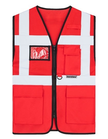 Komfortowa kamizelka odblaskowa z kieszonką na identyfikator