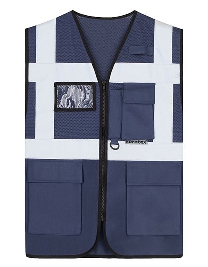 Komfortowa kamizelka odblaskowa z kieszonką na identyfikator