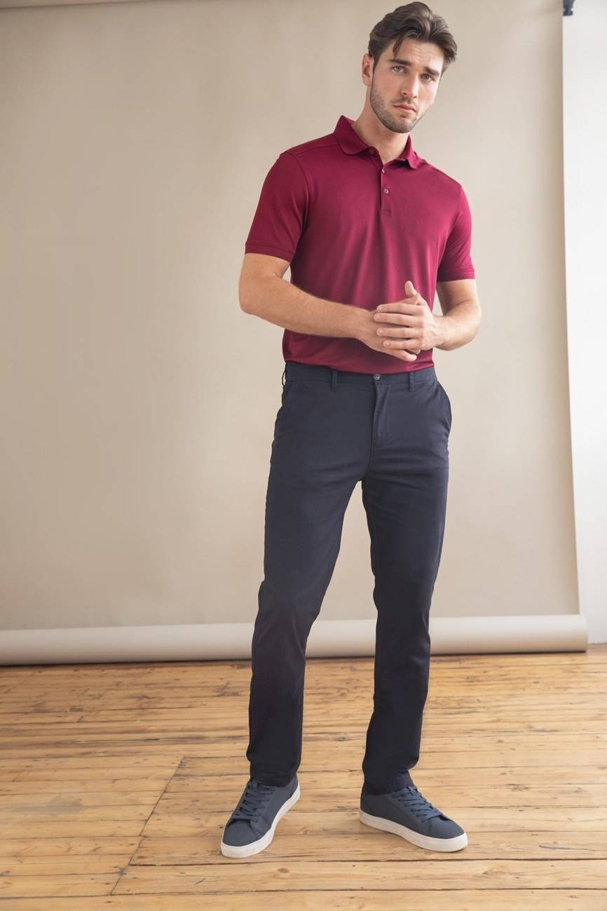 Komfortowe spodnie męskie Chino z elastycznymi włóknami