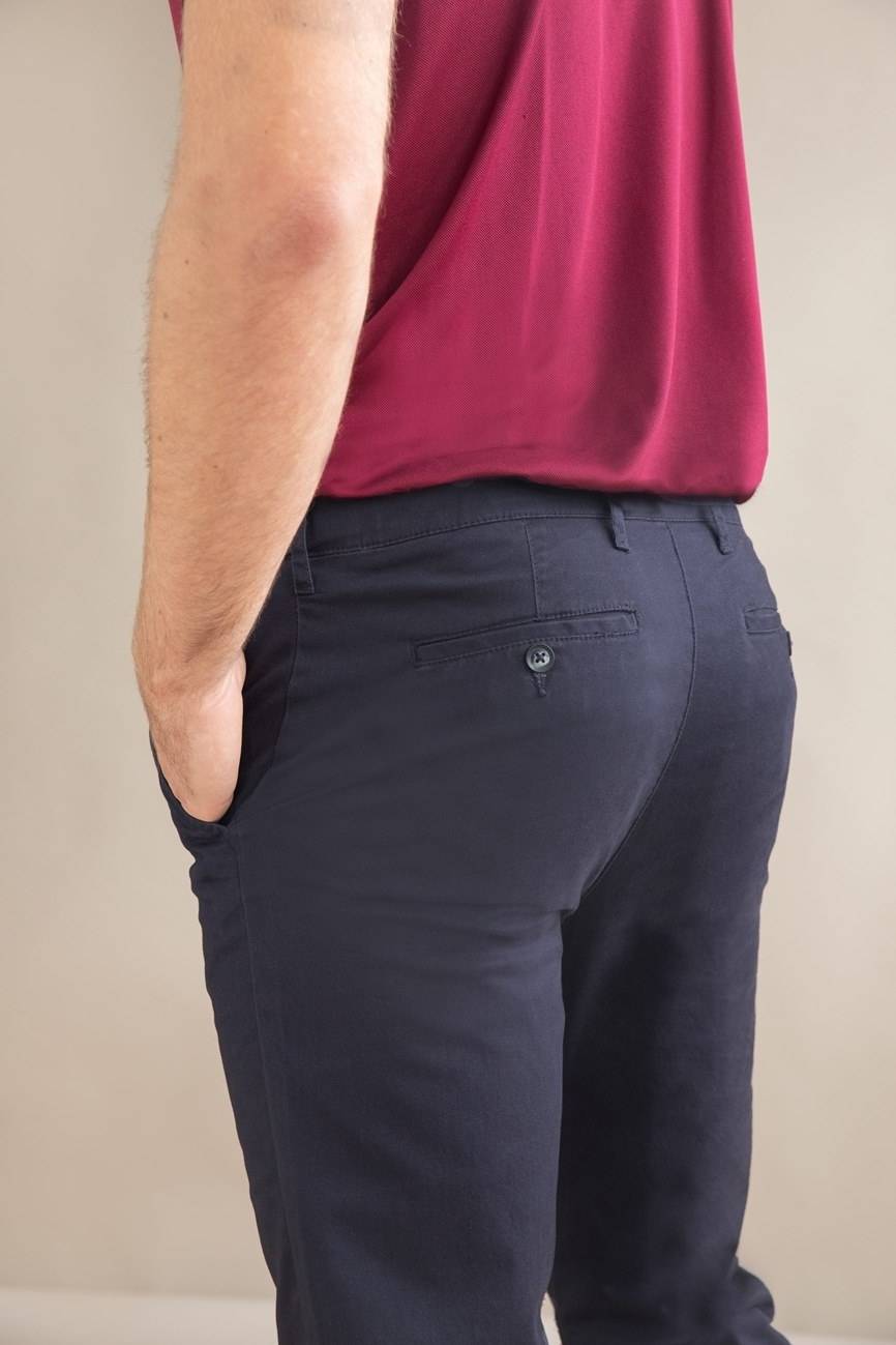 Komfortowe spodnie męskie Chino z elastycznymi włóknami