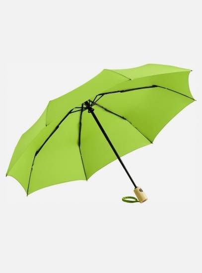 Kompaktowa parasolka automatyczna z bambusową rączką