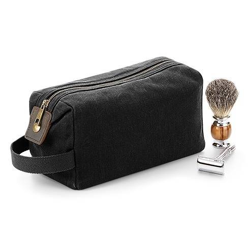 Kosmetyczka Canvas z podszewką i mosiężnymi detalami