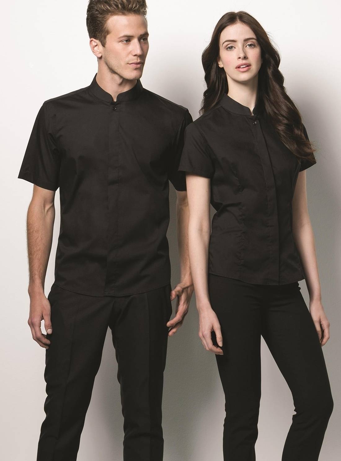 Koszula damska z kołnierzem typu Mandarin