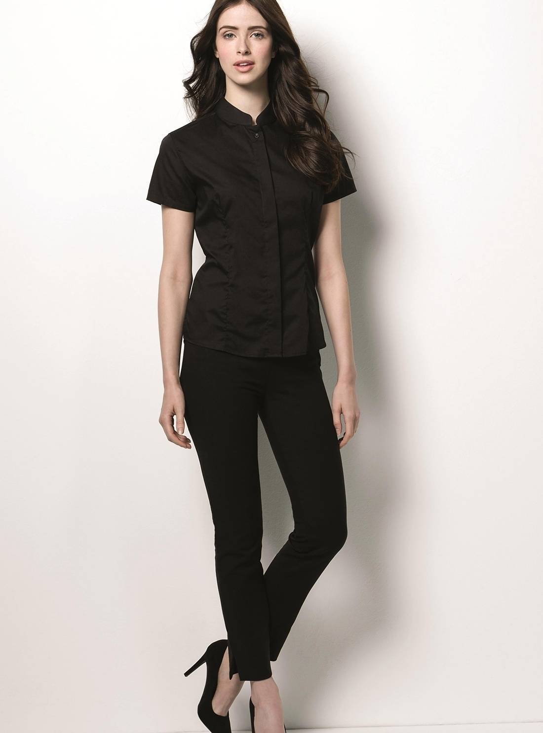 Koszula damska z kołnierzem typu Mandarin