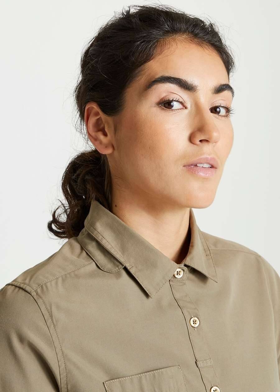 Koszula damska z powłoką ochroną UV, materiał z recyklingu