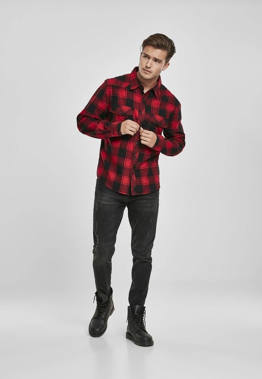 Koszula flanelowa męska z kieszeniami na piersi