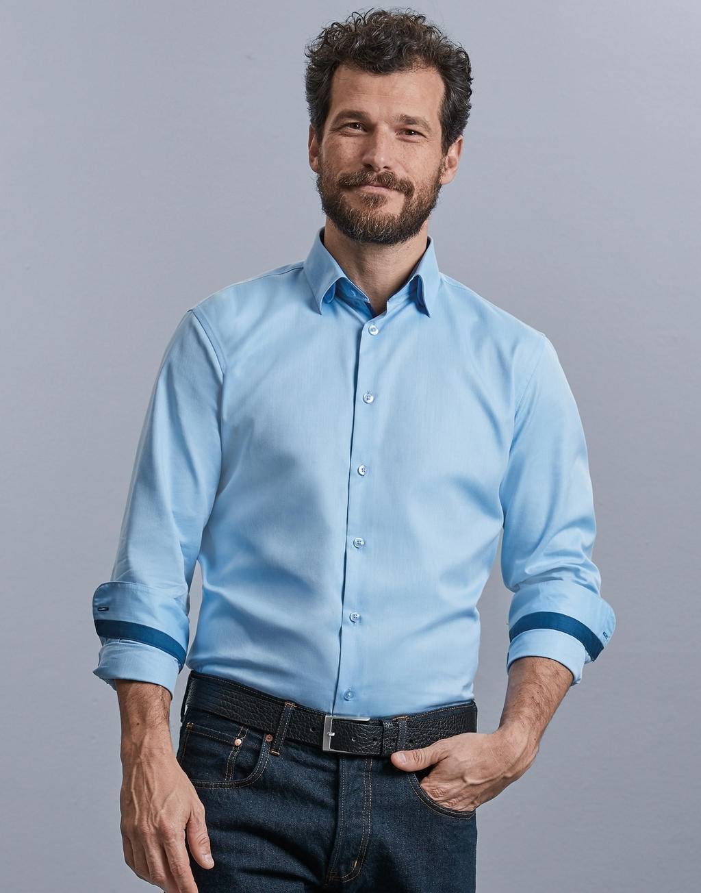 Koszula męska Russell z kontrastowymi detalami