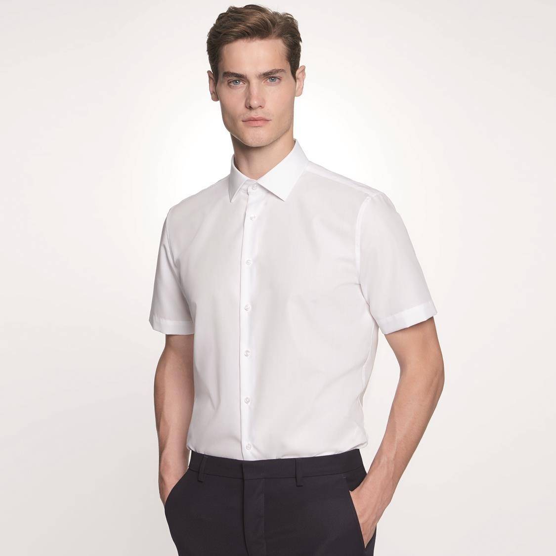 Koszula męska Seidensticker o fasonie slim fit z krótkimi rękawkami