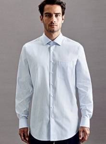 Koszula męska Seidensticker o klasycznym fasonie z kieszenią - wzór drobnej kratki lub pasków