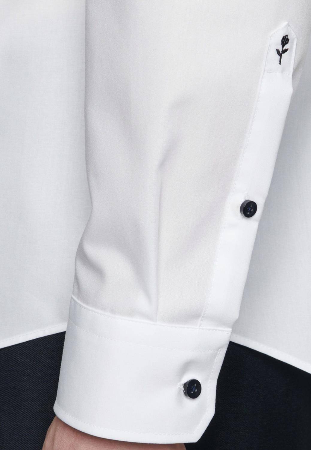 Koszula męska Seidensticker z kontrastowymi guzikami i zaszewkami na plecach