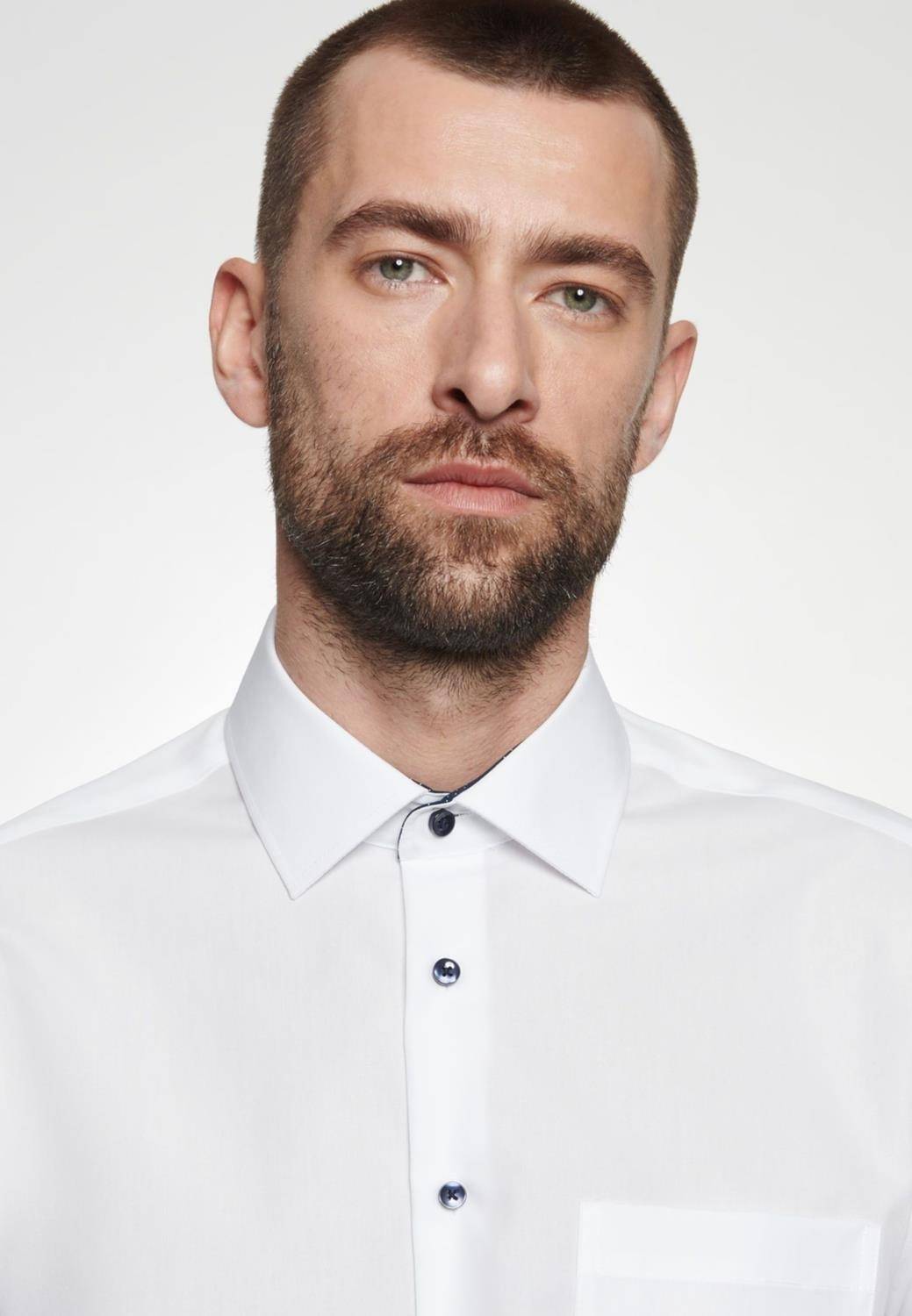 Koszula męska Seidensticker z kontrastowymi guzikami