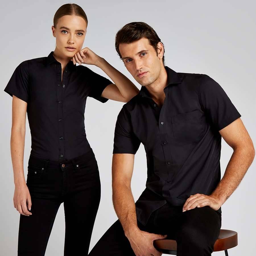 Koszula męska z długimi rękawami i usztywnionym kołnierzykiem