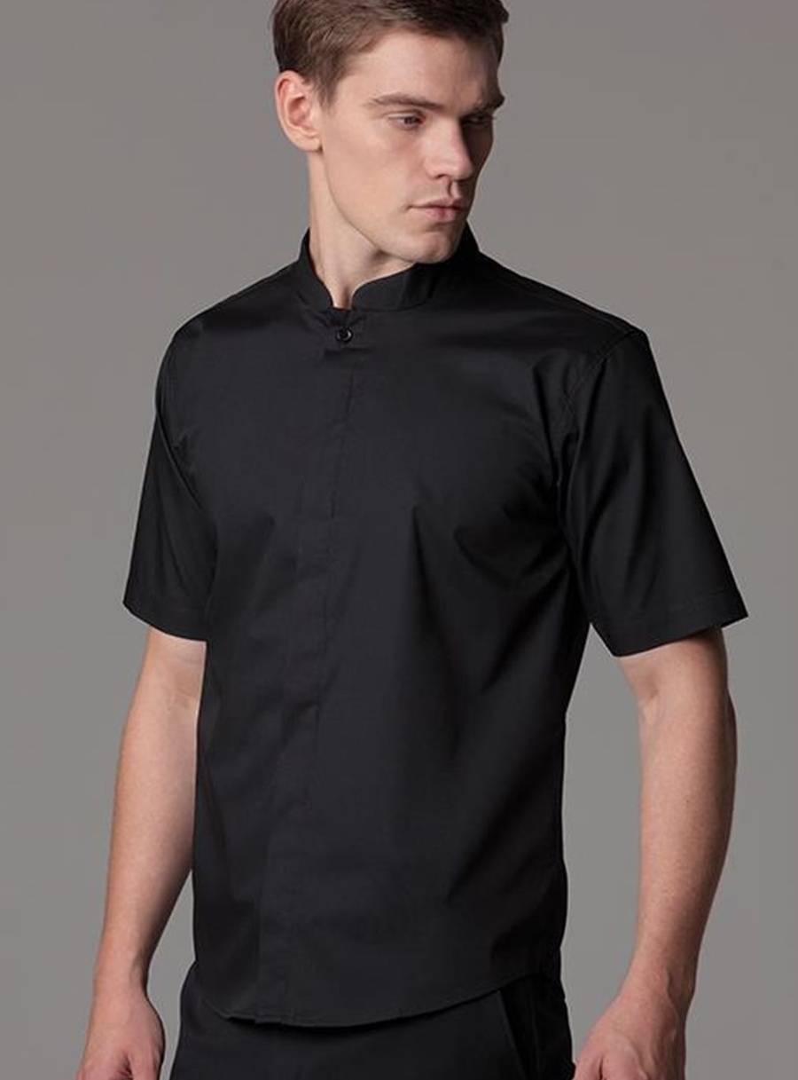 Koszula męska z krótkim rękawem model Mandarin