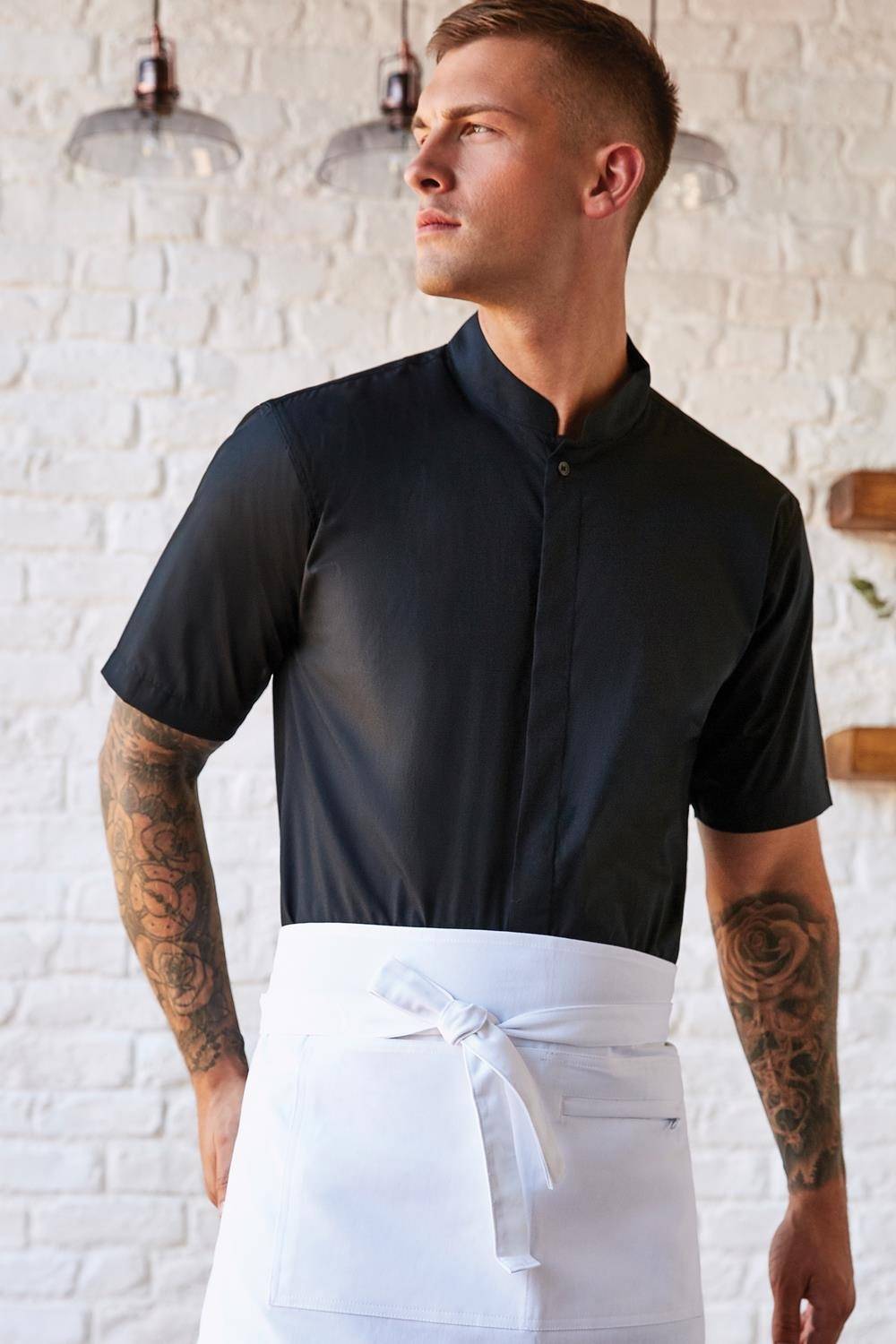 Koszula męska z krótkim rękawem model Mandarin