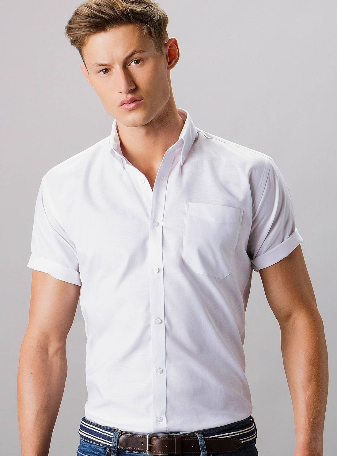 Koszula męska z krótkimi rękawkami Slim Fit