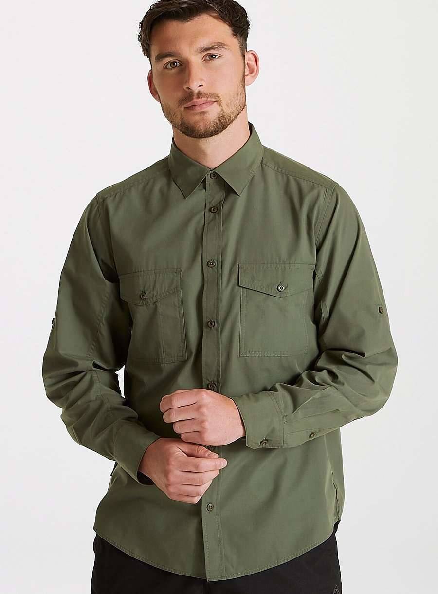 Koszula męska z powłoką ochroną UV, materiał z recyklingu