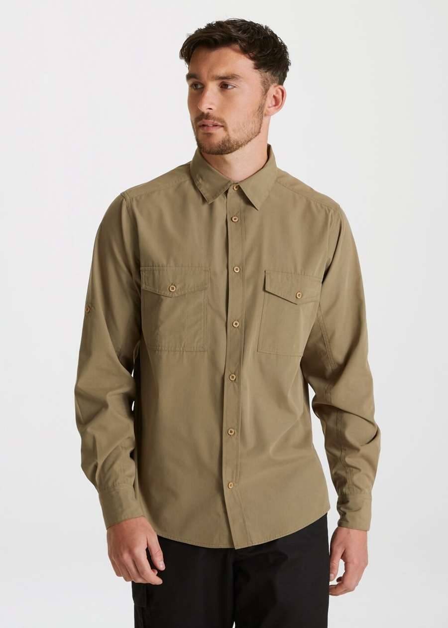 Koszula męska z powłoką ochroną UV, materiał z recyklingu