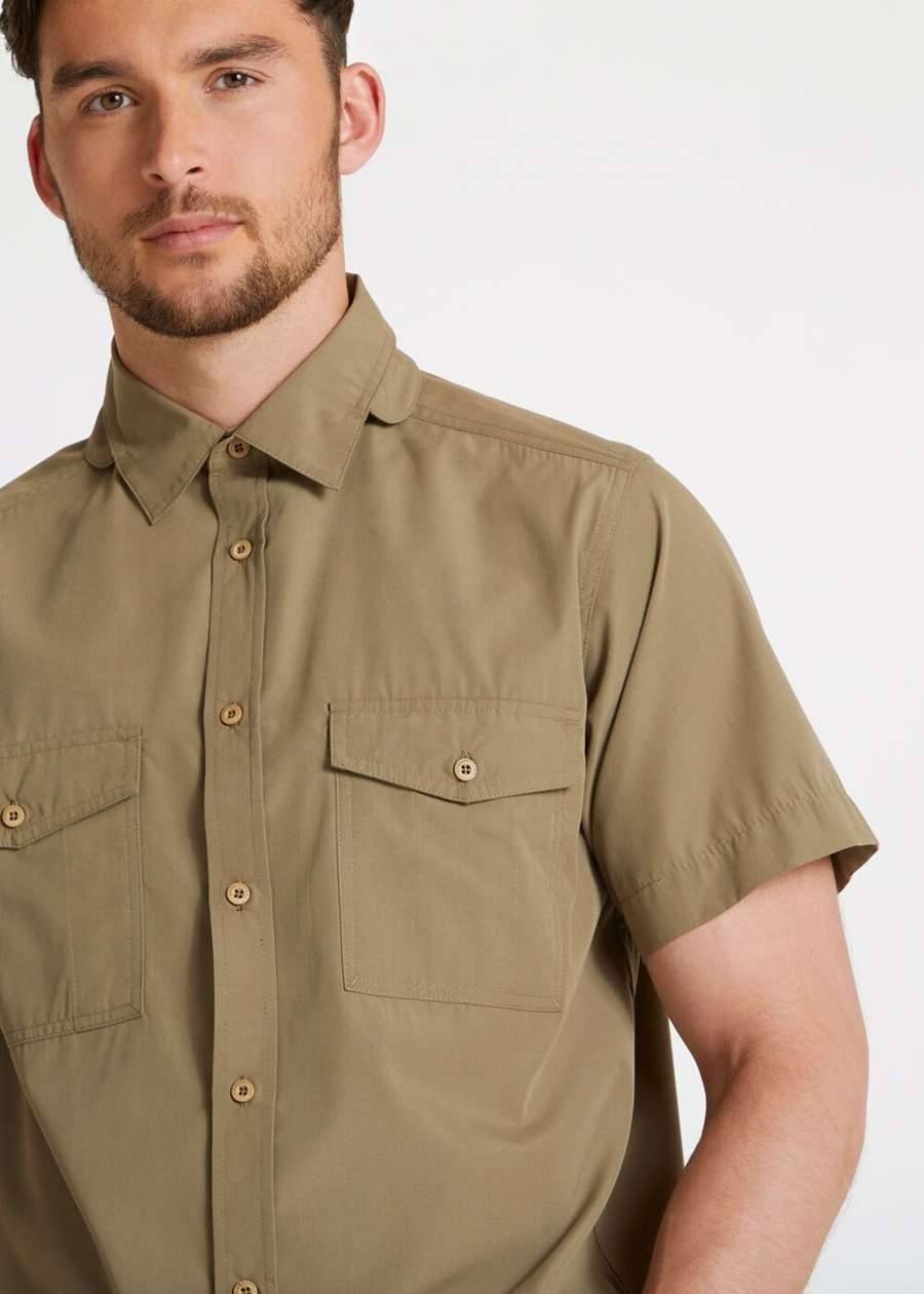 Koszula męska z ukrytą boczną kieszenią na zamek
