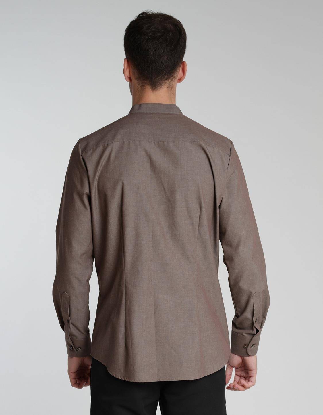 Koszula męska ze stójką o kroju Slim Fit