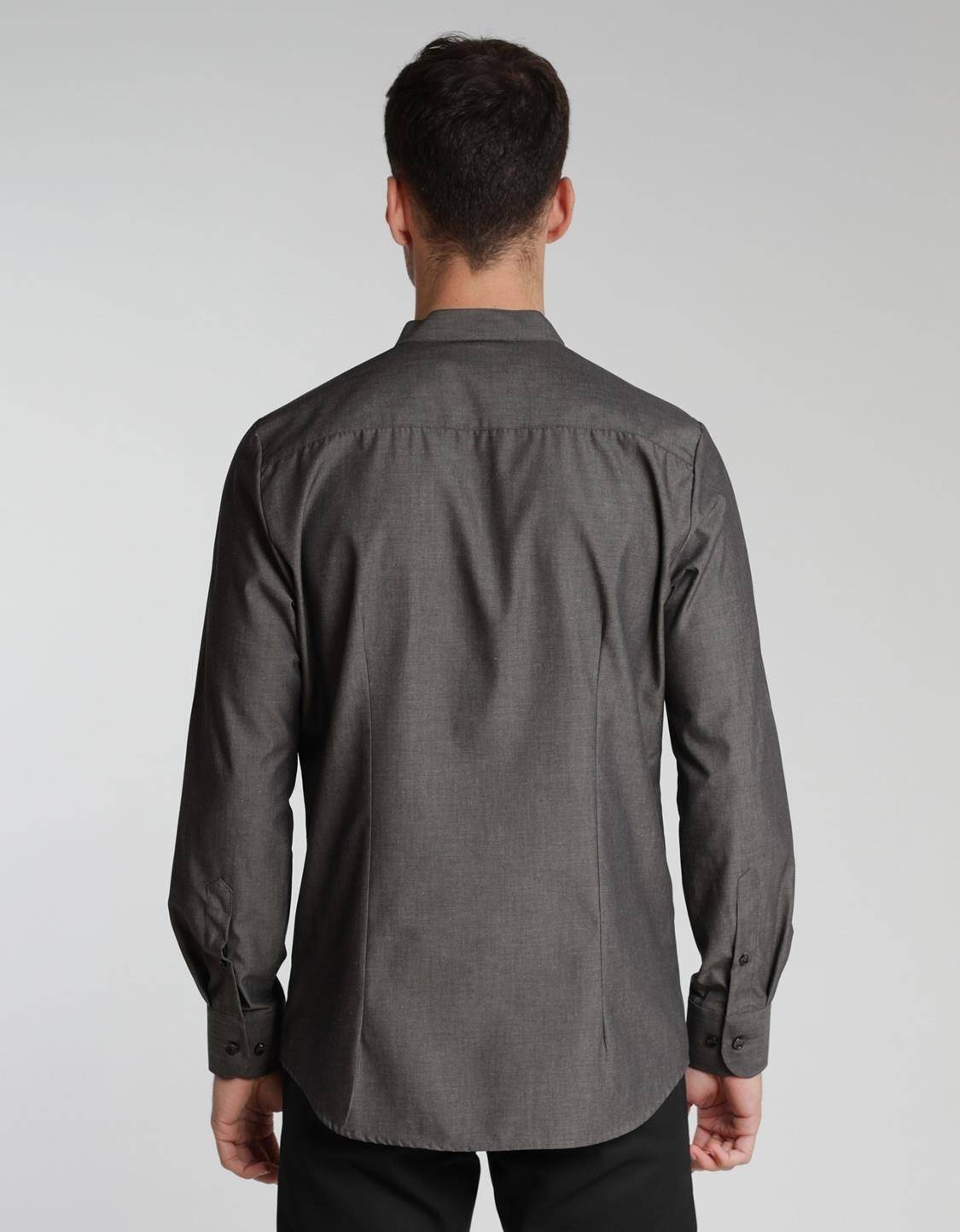 Koszula męska ze stójką o kroju Slim Fit