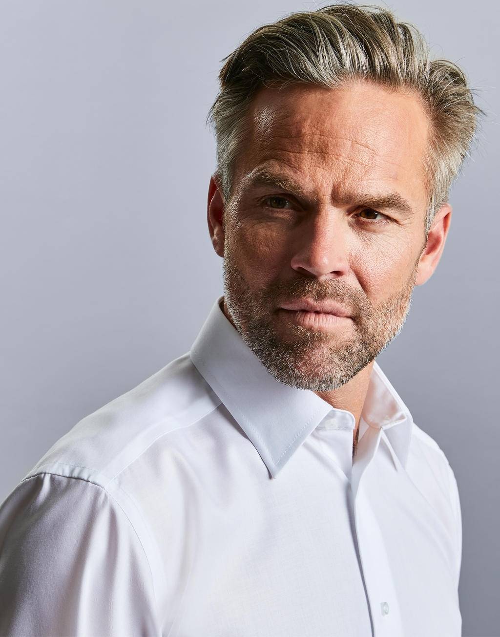 Koszula taliowana bez prasowania z długimi rękawami